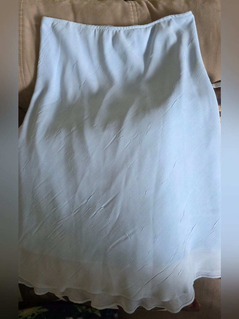 Ice Blue Chiffon Like Skirt Sz M
